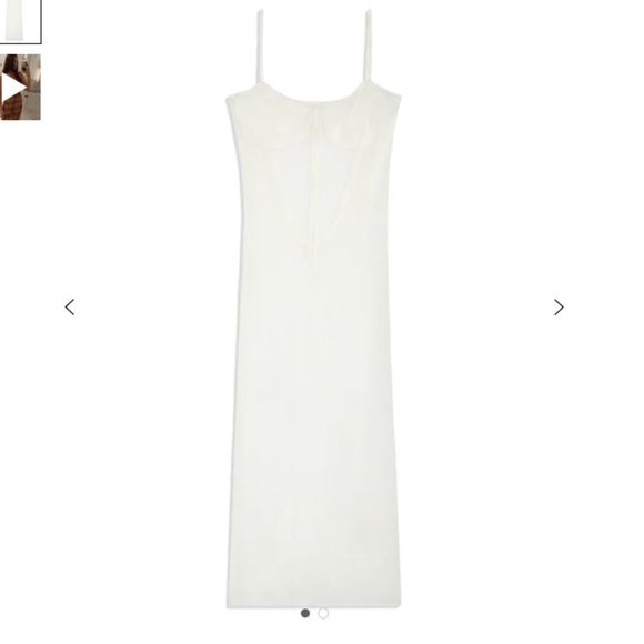 Weworewhat Scoop Back Power Mesh Maxi Dress - Size M - Off White